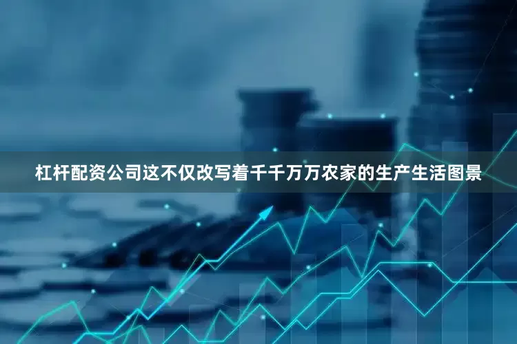 杠杆配资公司这不仅改写着千千万万农家的生产生活图景